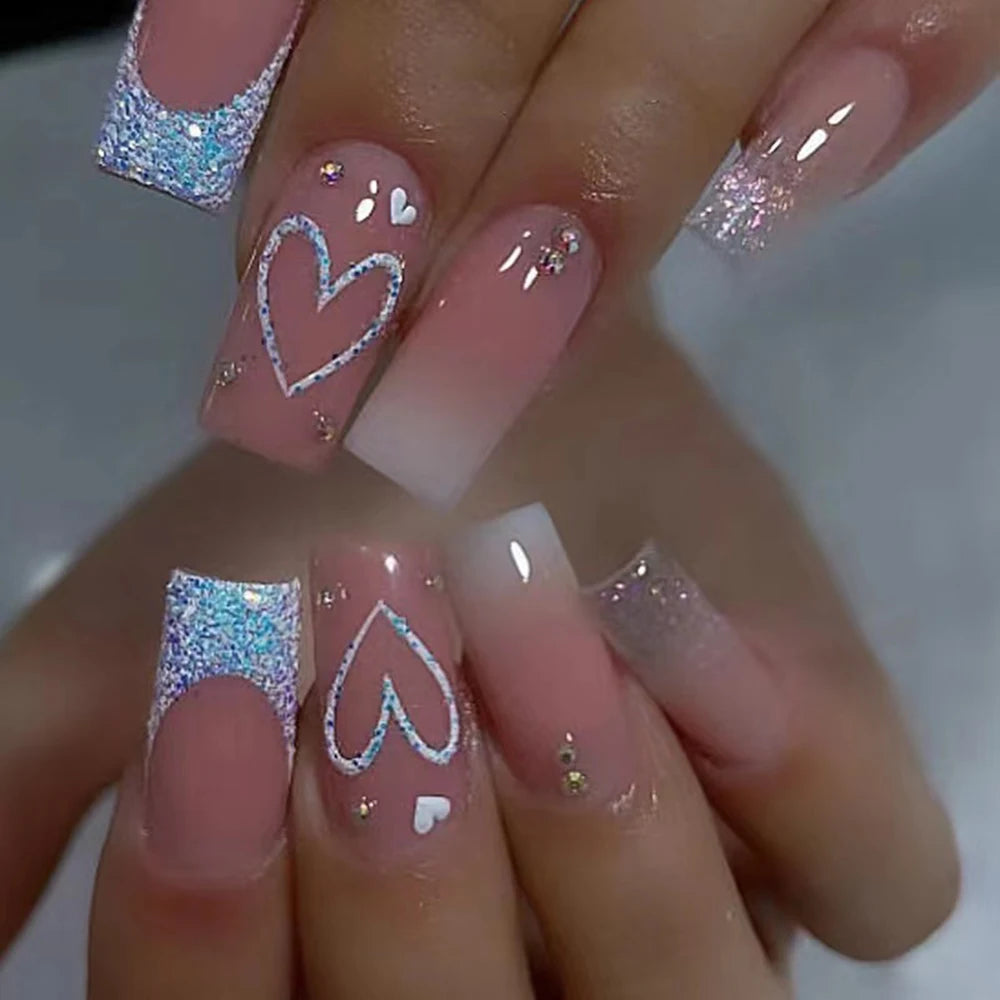 Sweet Pink French Press-On Nails